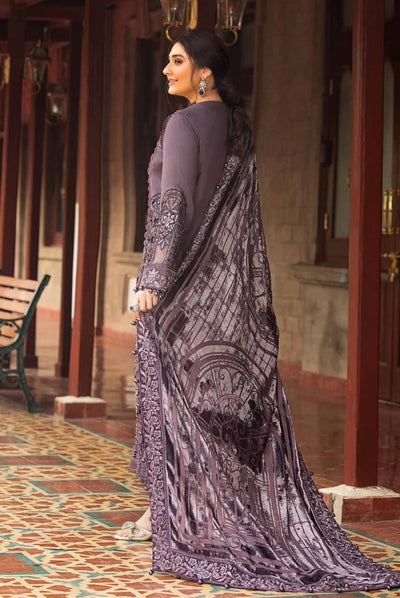 3 Piece Stitched Embroidered Linen Suit From Maria.B Winter Luxe'24 Collection - 03
