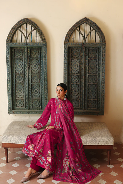 3 Piece Stitched Qalamkar Qprint'25 QW# 02 (A) MIREL