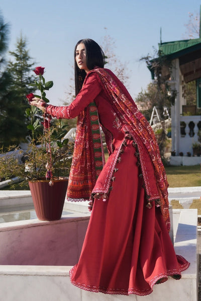 3 Piece Stitched Luxury Winter Shawl Suits Collection'24 By Hussain Rehar - MANA