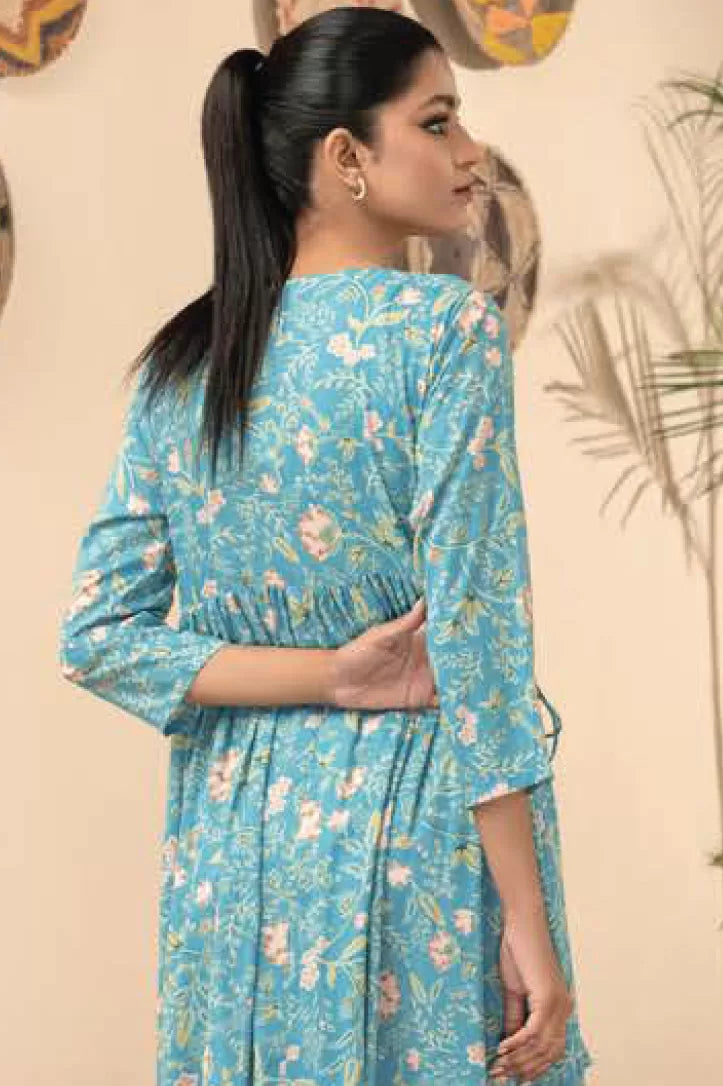 2 Piece Stitched Shirt By Limelight - AQUA