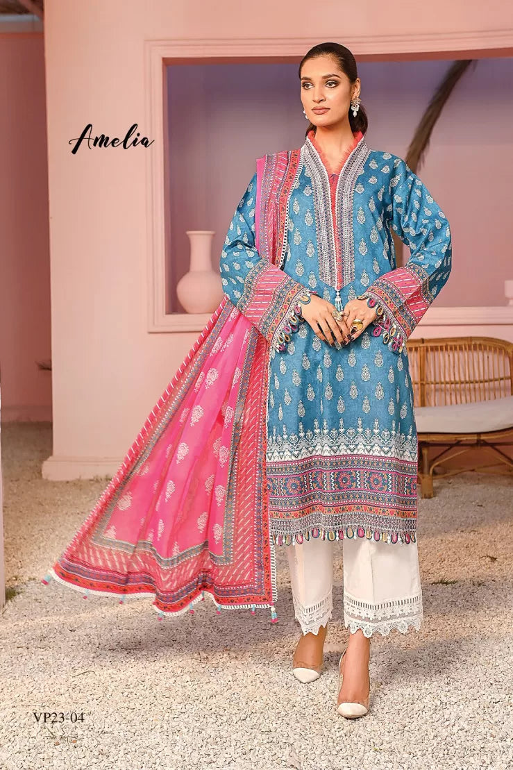 3Piece Stitched Suit By Viva Anaya - AMELIA