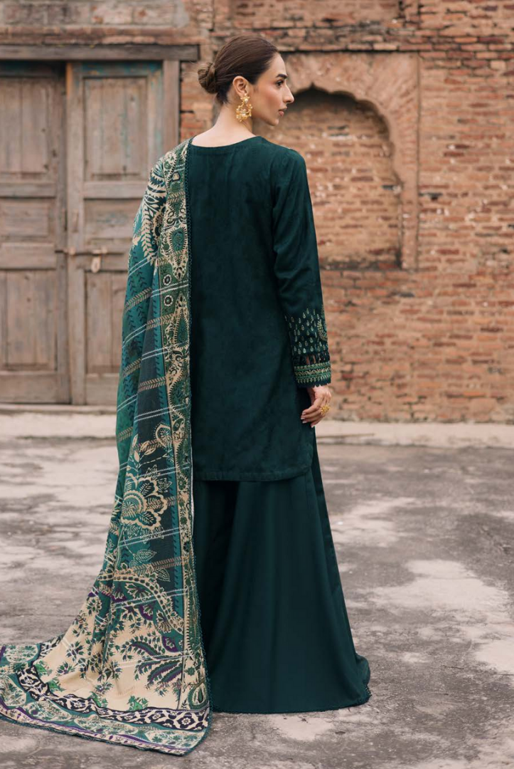 3 Piece Stitched Maya by Nureh Embroidered Self Linen Jacquard NU25MYA - NW-103