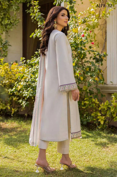 2 Piece Stitched Festive Pret Suit By Asim Jofa -  Off White