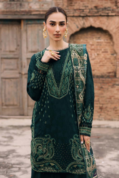 3 Piece Stitched Maya by Nureh Embroidered Self Linen Jacquard NU25MYA - NW-103