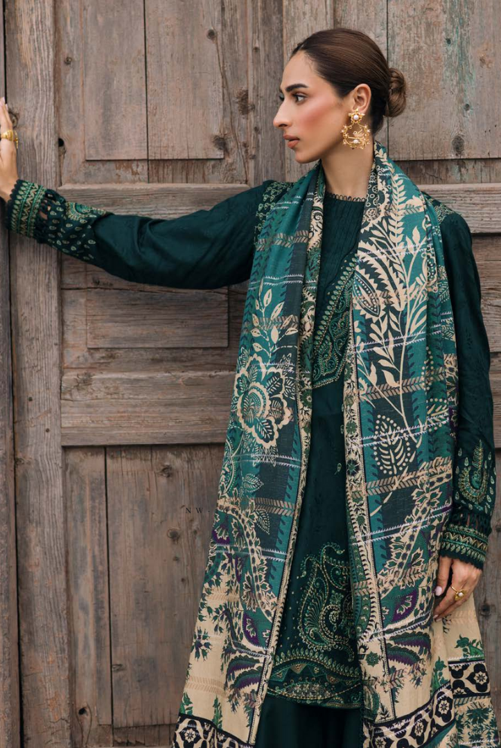 3 Piece Stitched Maya by Nureh Embroidered Self Linen Jacquard NU25MYA - NW-103