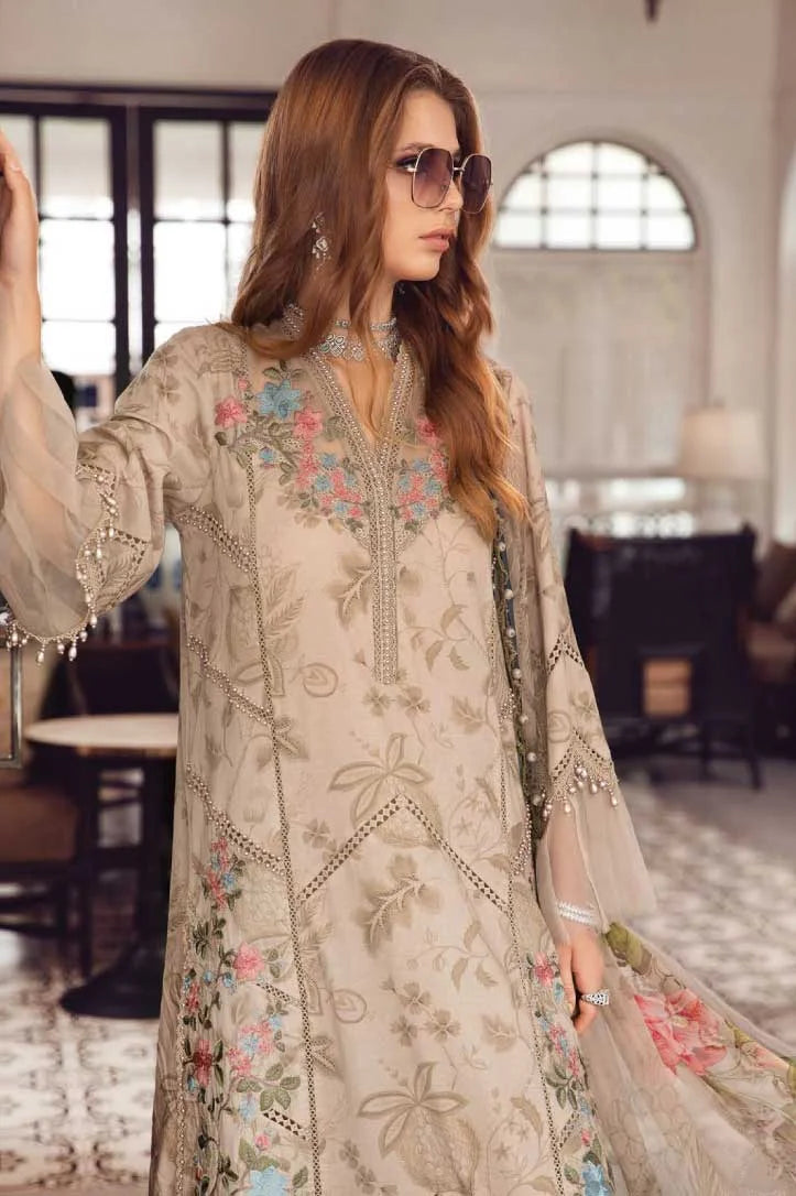 M Prints 3Piece Stitched Suit – 02