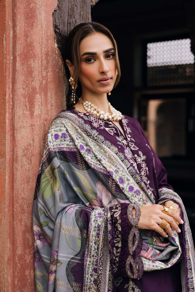 3 Piece Stitched Maya by Nureh Embroidered Self Linen Jacquard NU25MYA - NW-104