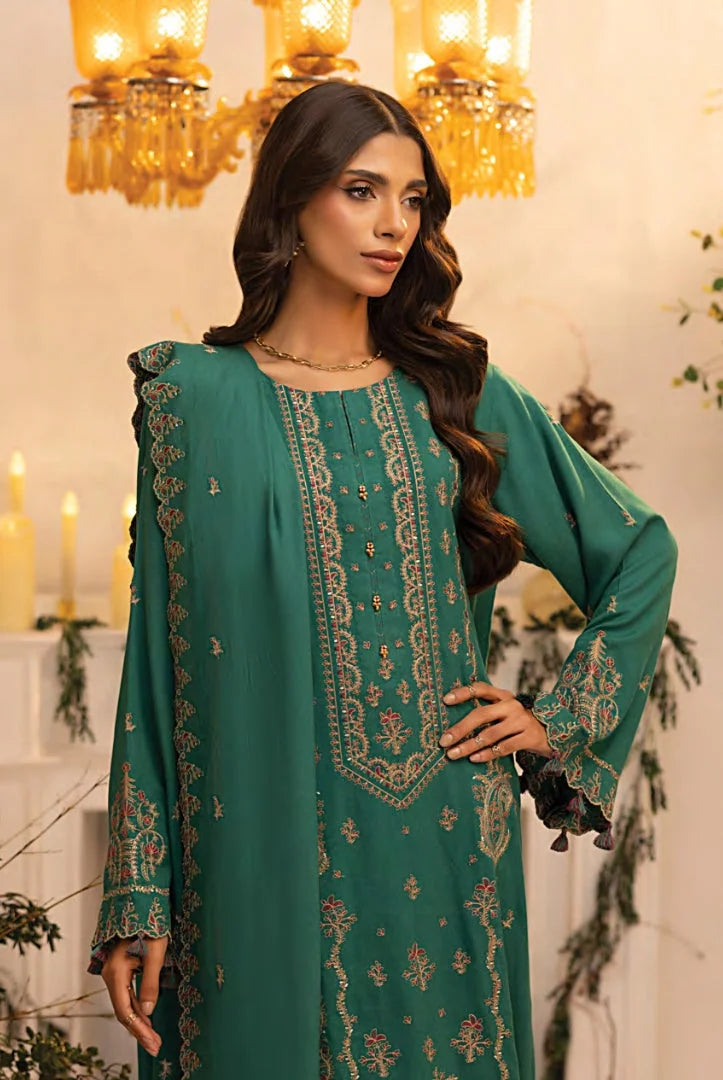 3 Pc Stitched Embroidered Khaddar Winter Collection'24 From Stella By Mahnur - AAROHI