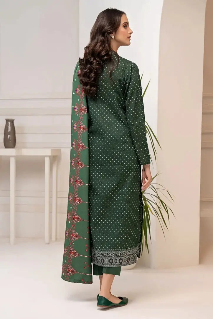 3 Pc Stitched Printed Khaddar Suit By Limelight Winter Collection - 60