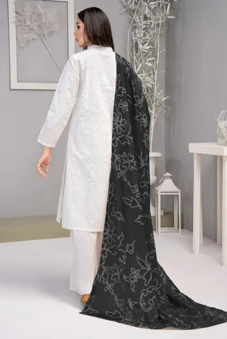 3 Pc Stitched Printed Khaddar Suit By Limelight Winter Collection - 64