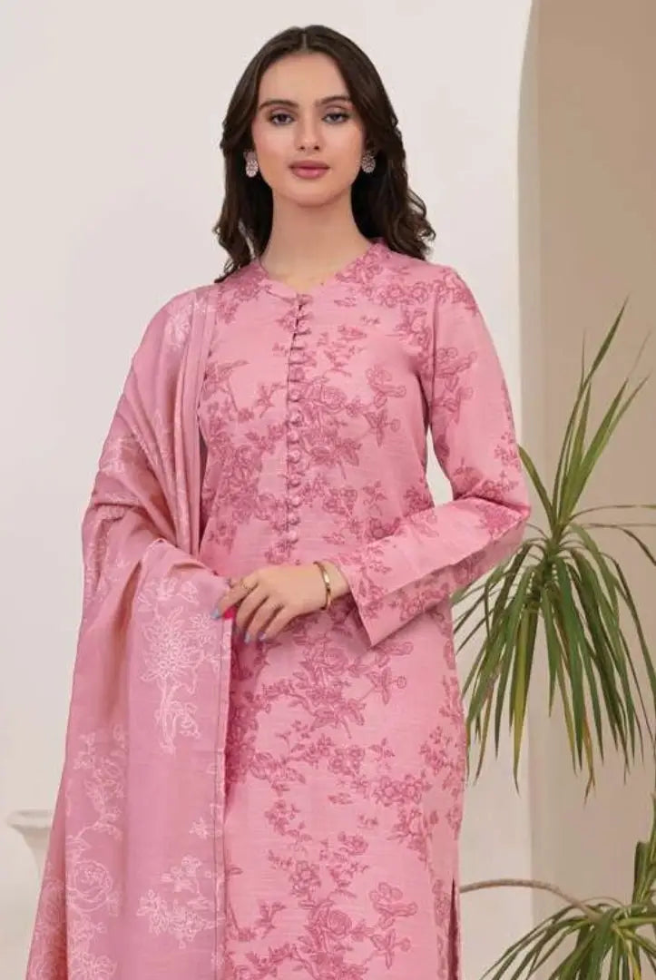 3 Pc Stitched Printed Khaddar Suit By Limelight Winter Collection - 66