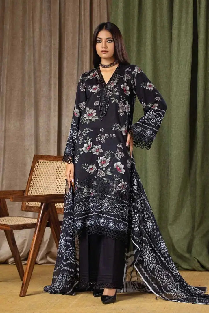 3 Piece Embroidered Chikankari Stitched Suits from Aafreen By Riaz Arts - 04