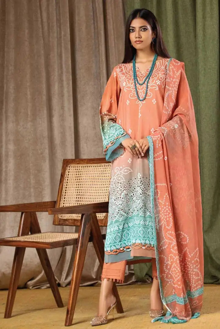 3 Piece Embroidered Chikankari Stitched Suits from Aafreen By Riaz Arts - 08