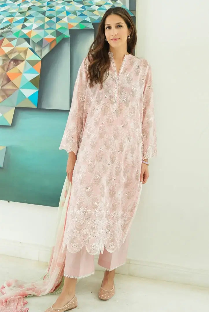 3 Piece Embroidered Stitched Lawn Suit | Spring Summer'24 Collection By Sahar - 06