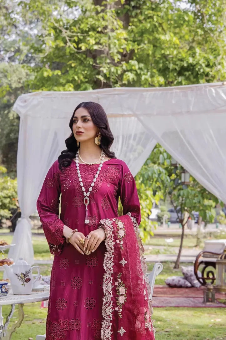 3 Piece Eshaisha Festive Lawn Embroidered Collection - 11