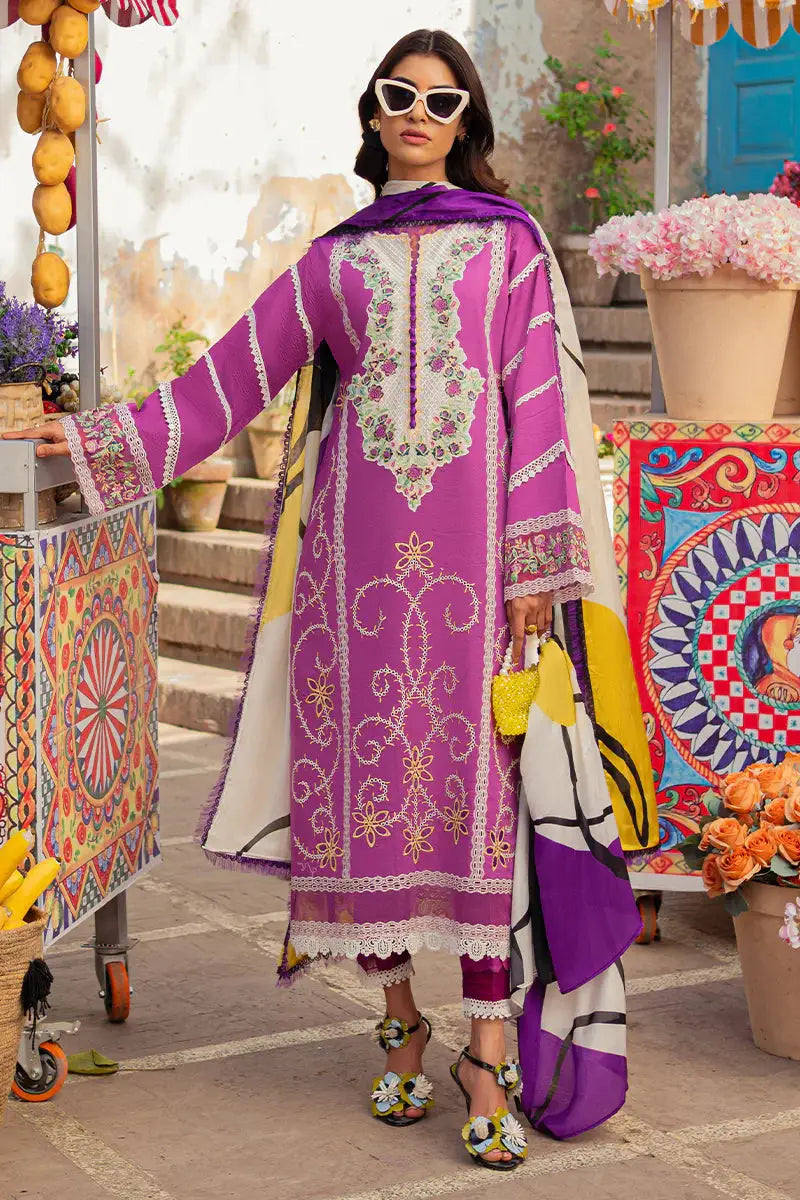 3 Piece Mushq TESORO Stitched Lawn Suit - ANGELICA