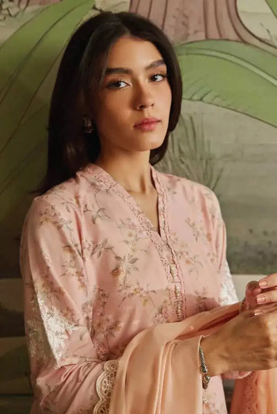 3 Piece Sehar Cross Stitch Cambric Suit - 02