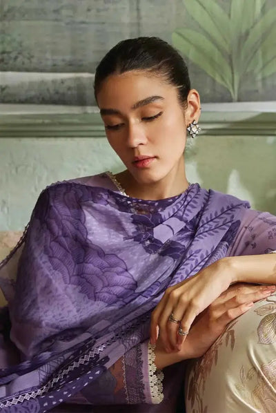 3 Piece Sehar Cross Stitch Cambric Suit - 11