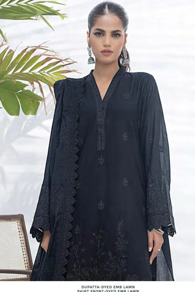 3 Piece Stitched Embroidered Lawn Monochrome Collection From Lakhany By LSM - 06