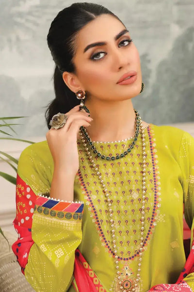 3 Piece Stitched Embroidered Lawn Suit By LSM Gold Lakhany - AN-00786