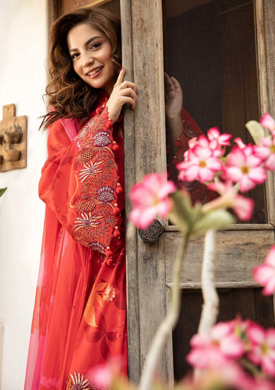 3 Piece Stitched Embroidered Lawn Suit From Maria.B By M.Basics Eid Collection'25-08