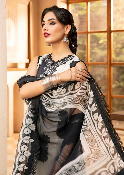 3 Piece Stitched Embroidered Lawn Suit From Maria.B By M.Basics Eid Collection'25-16