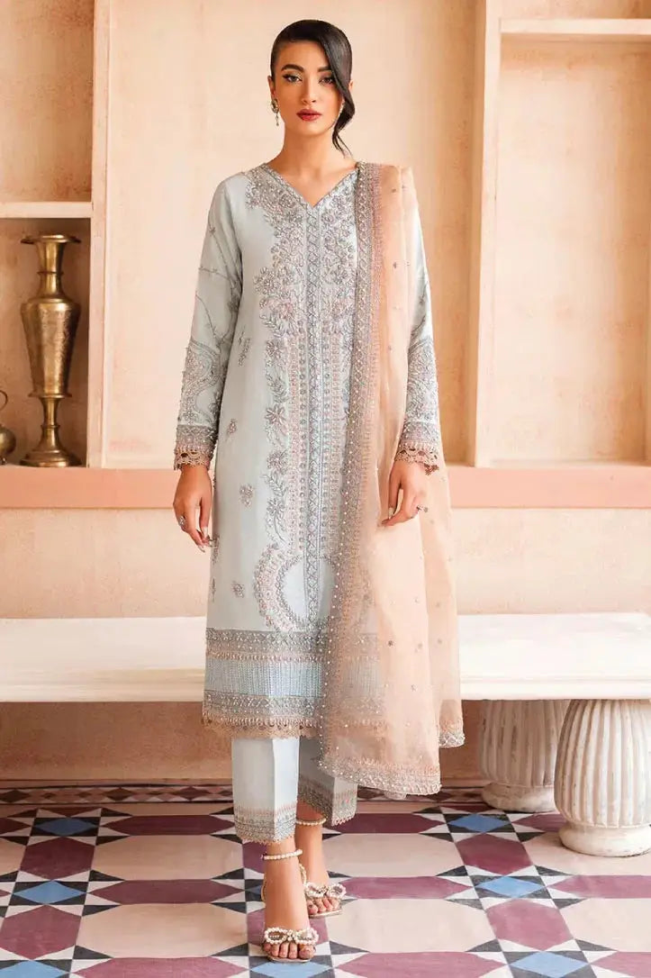 3 Piece Stitched Embroidered Suit By Mushq - AURDEY