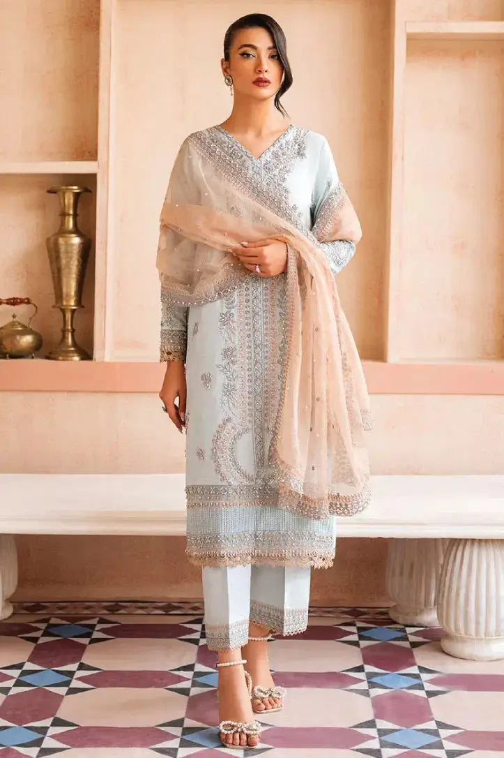 3 Piece Stitched Embroidered Suit By Mushq - AURDEY
