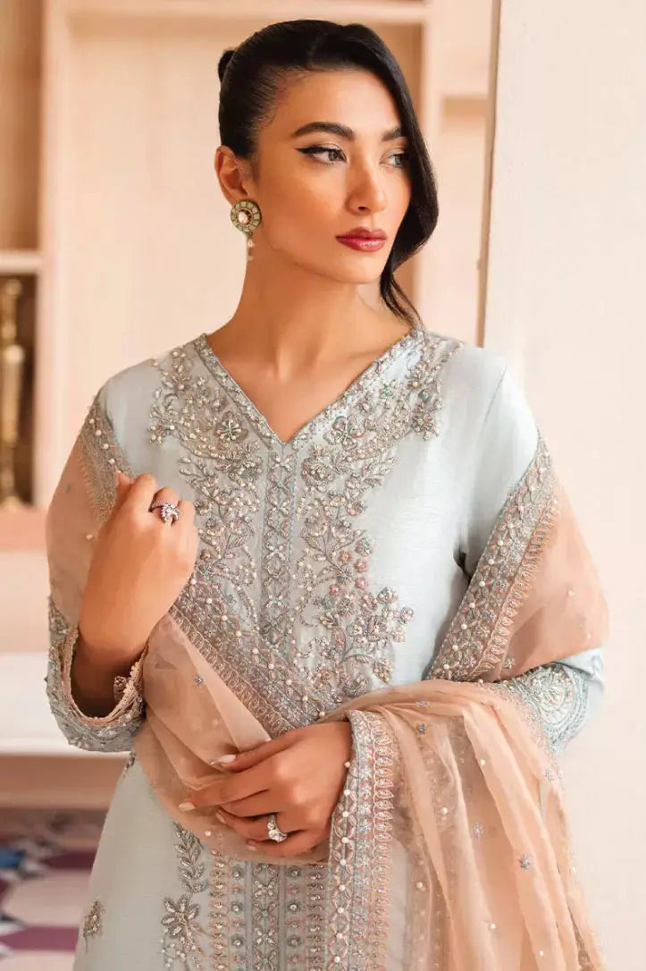 3 Piece Stitched Embroidered Suit By Mushq - AURDEY
