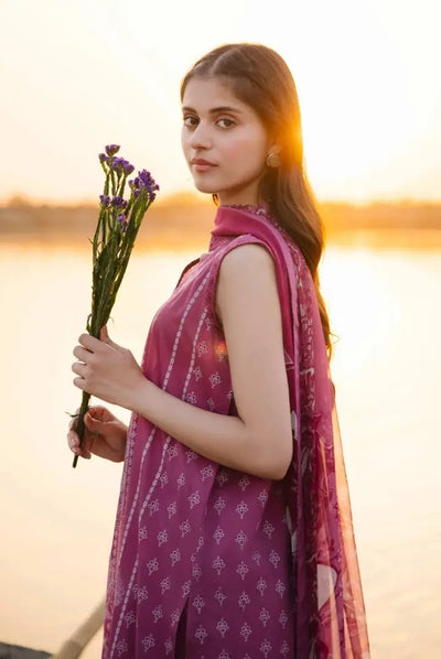 3 Piece Stitched Embroidered Suit By Ravi Kinare Collection From M.Basics By Maria.B - 04