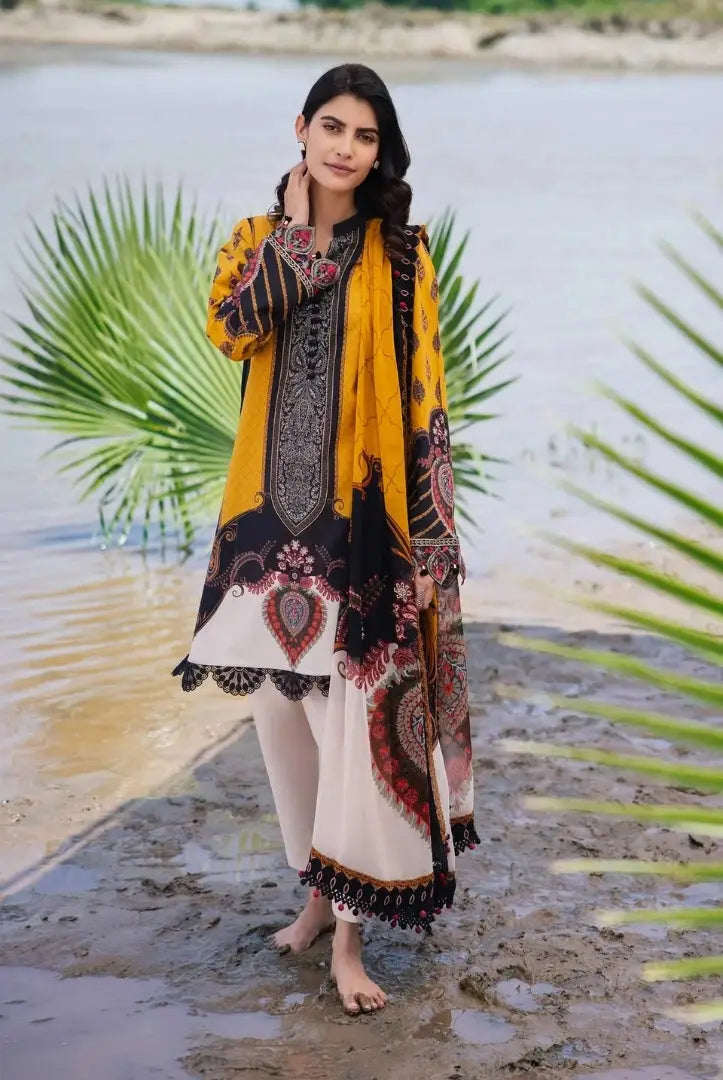3 Piece Stitched Embroidered Suit By Ravi Kinare Collection From M.Basics By Maria.B - 22