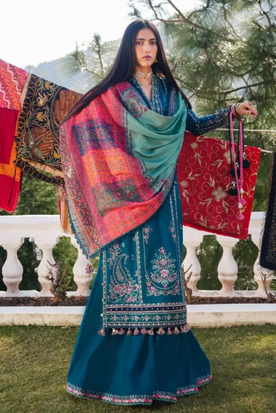 3 Piece Stitched Luxury Winter Shawl Suits Collection'24 By Hussain Rehar - JAMIL