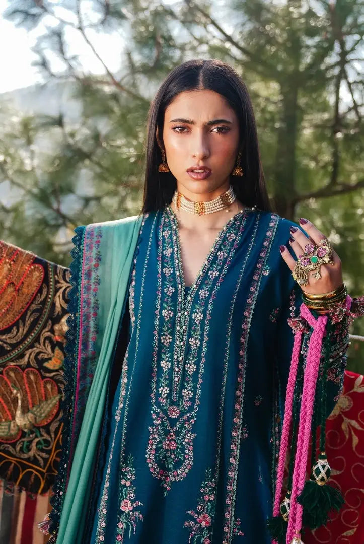 3 Piece Stitched Luxury Winter Shawl Suits Collection'24 By Hussain Rehar - JAMIL