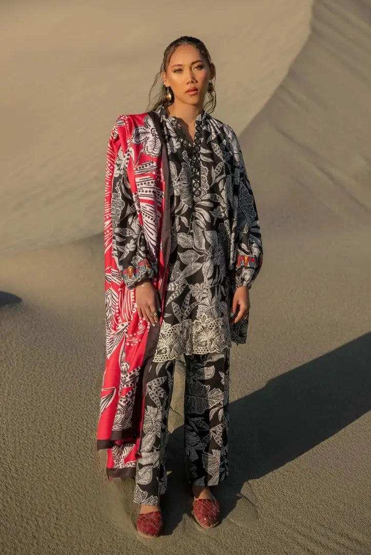 3 Piece Stitched Printed Khaddar Suit From M.Basics By Maria.B Collection - 10