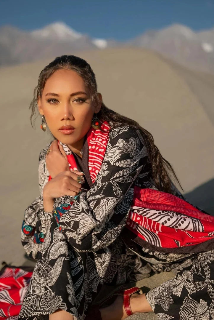 3 Piece Stitched Printed Khaddar Suit From M.Basics By Maria.B Collection - 10