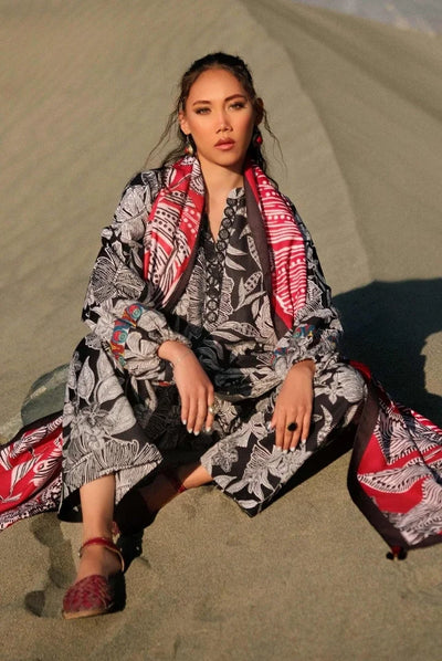 3 Piece Stitched Printed Khaddar Suit From M.Basics By Maria.B Collection - 10