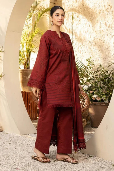 3 Piece Stitched Printed Lawn Suit From Maria.B By M.Basics Vol-01 Collection'25  Elaheh - 12