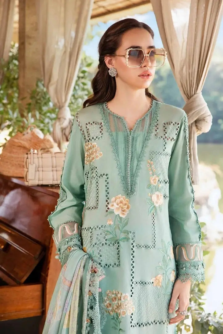 3 Piece Stitched Printed Lawn Suit From Maria.B M.Prints Spring Summer'25 Collection - 21