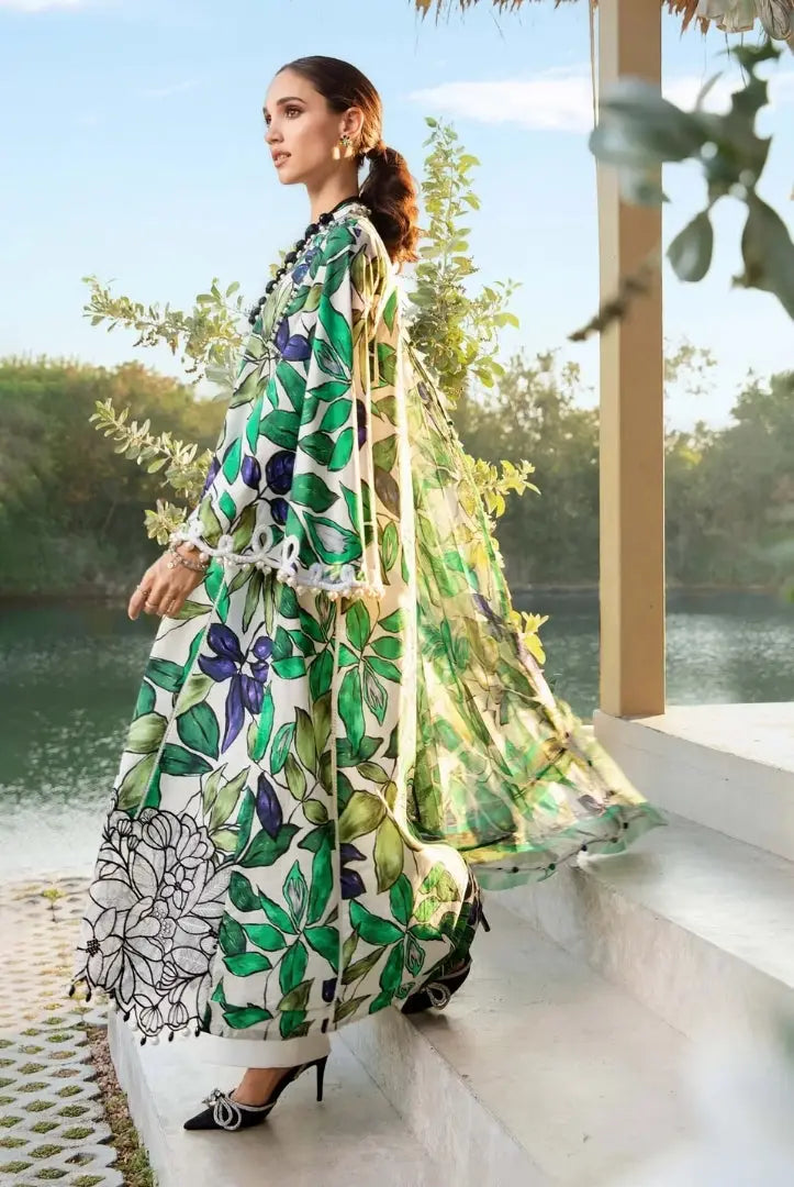 3 Piece Stitched Printed Lawn Suit From Maria.B M.Prints Spring Summer'25 Collection - 23