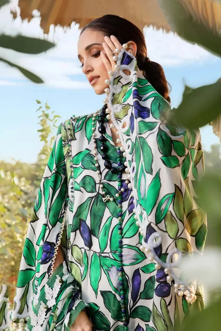 3 Piece Stitched Printed Lawn Suit From Maria.B M.Prints Spring Summer'25 Collection - 23