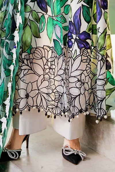 3 Piece Stitched Printed Lawn Suit From Maria.B M.Prints Spring Summer'25 Collection - 23