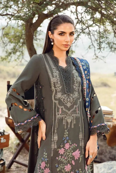 3 Piece Stitched Printed Linen Suit From Maria.B M.Prints Winter Edition'24 - 01