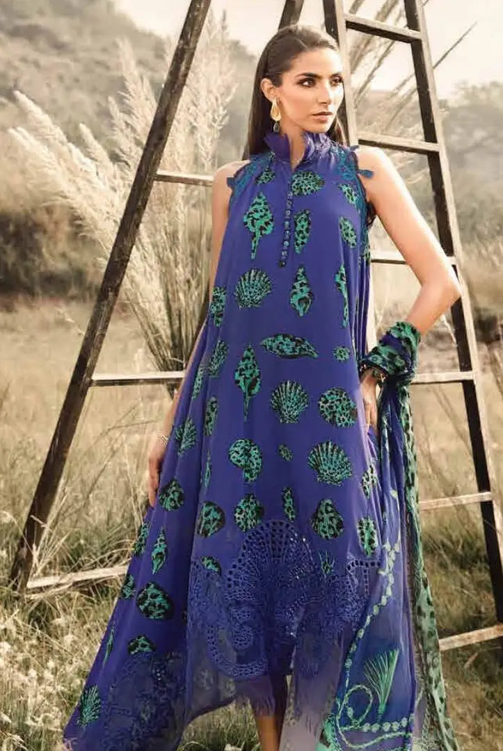 3 Piece Stitched Printed Linen Suit From Maria.B M.Prints Winter Edition'24 - 10