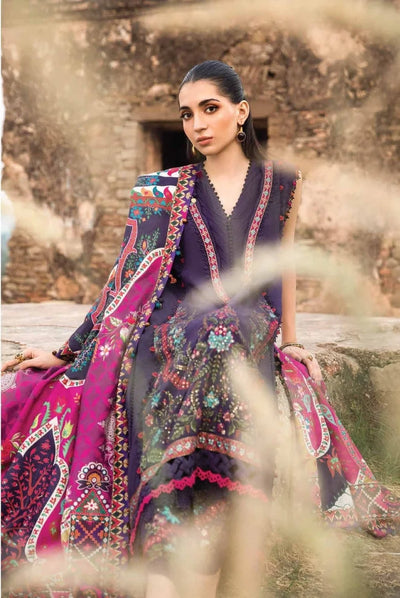 3 Piece Stitched Printed Linen Suit From Maria.B M.Prints Winter Edition'24 - 16