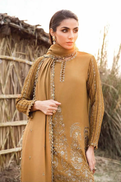 3 Piece Stitched Printed Linen Suit From Maria.B M.Prints Winter Edition'24 - 18