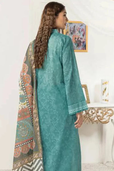 3 Piece Stitched Suit By Limelight - TURQUOISE