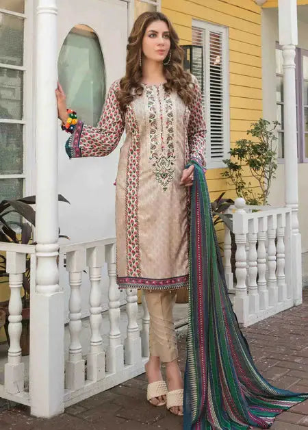 3Piece Stitched Suit By Tawakkal Tehzeeb- 07