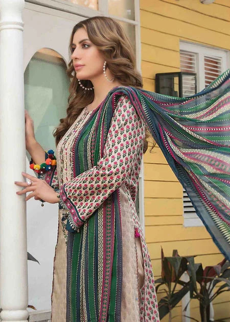 3Piece Stitched Suit By Tawakkal Tehzeeb- 07