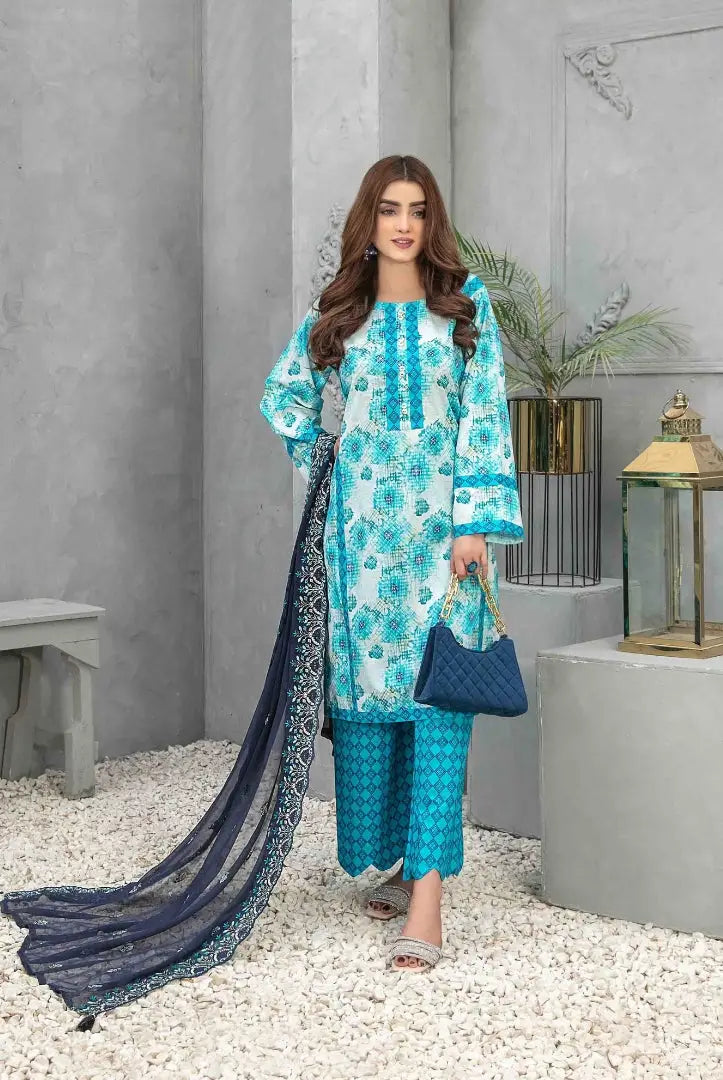 3Piece Stitched Suit By Tawakkal Zaira - 05