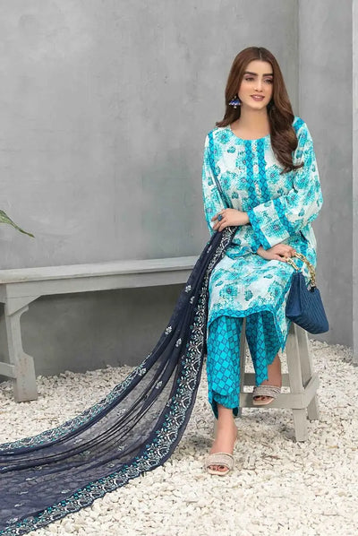 3Piece Stitched Suit By Tawakkal Zaira - 05